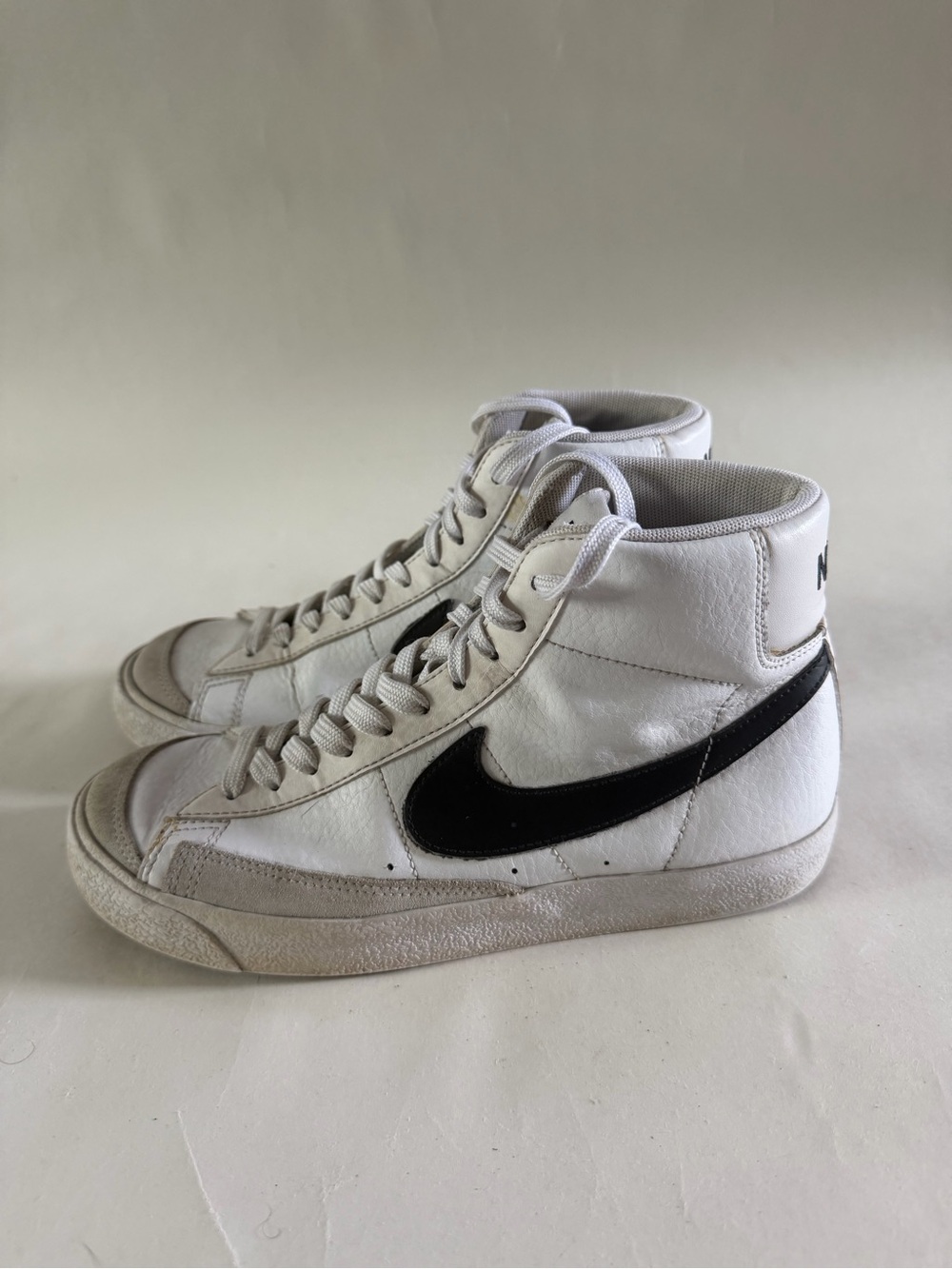 Nike White and Black High-Top Sneakers - Picture 2 of 6
